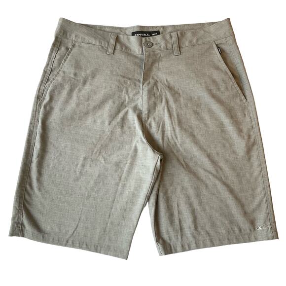 O’NEILL Men’s Casual Flat Front Shorts size 34, Gray - Picture 1 of 9